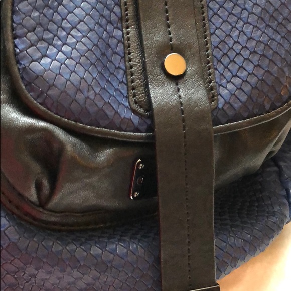 Kenneth Cole Navy Python Hobo Bag - Picture 7 of 8
